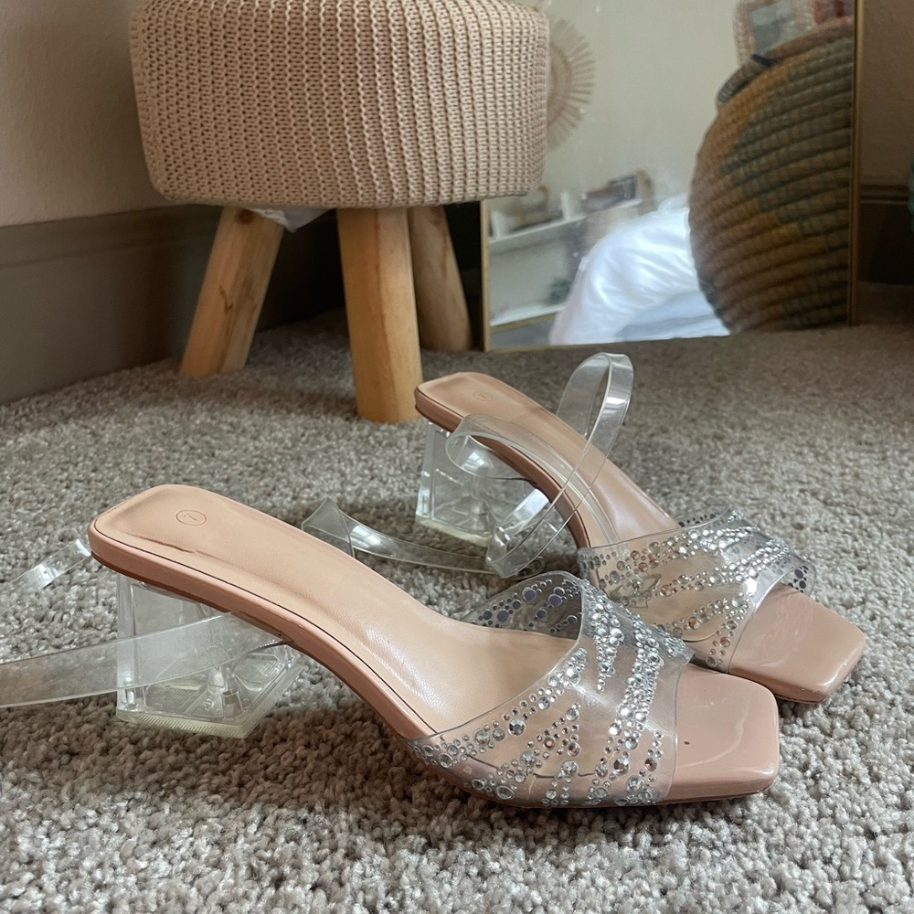 Elegant Clear Heeled Sandals